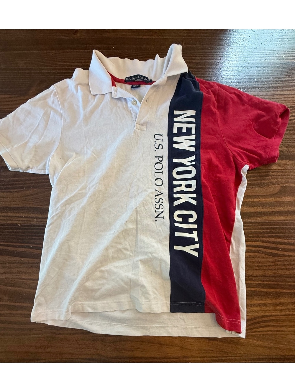 U.S. Polo Assn. New York City Colorblock Polo Shirt Large